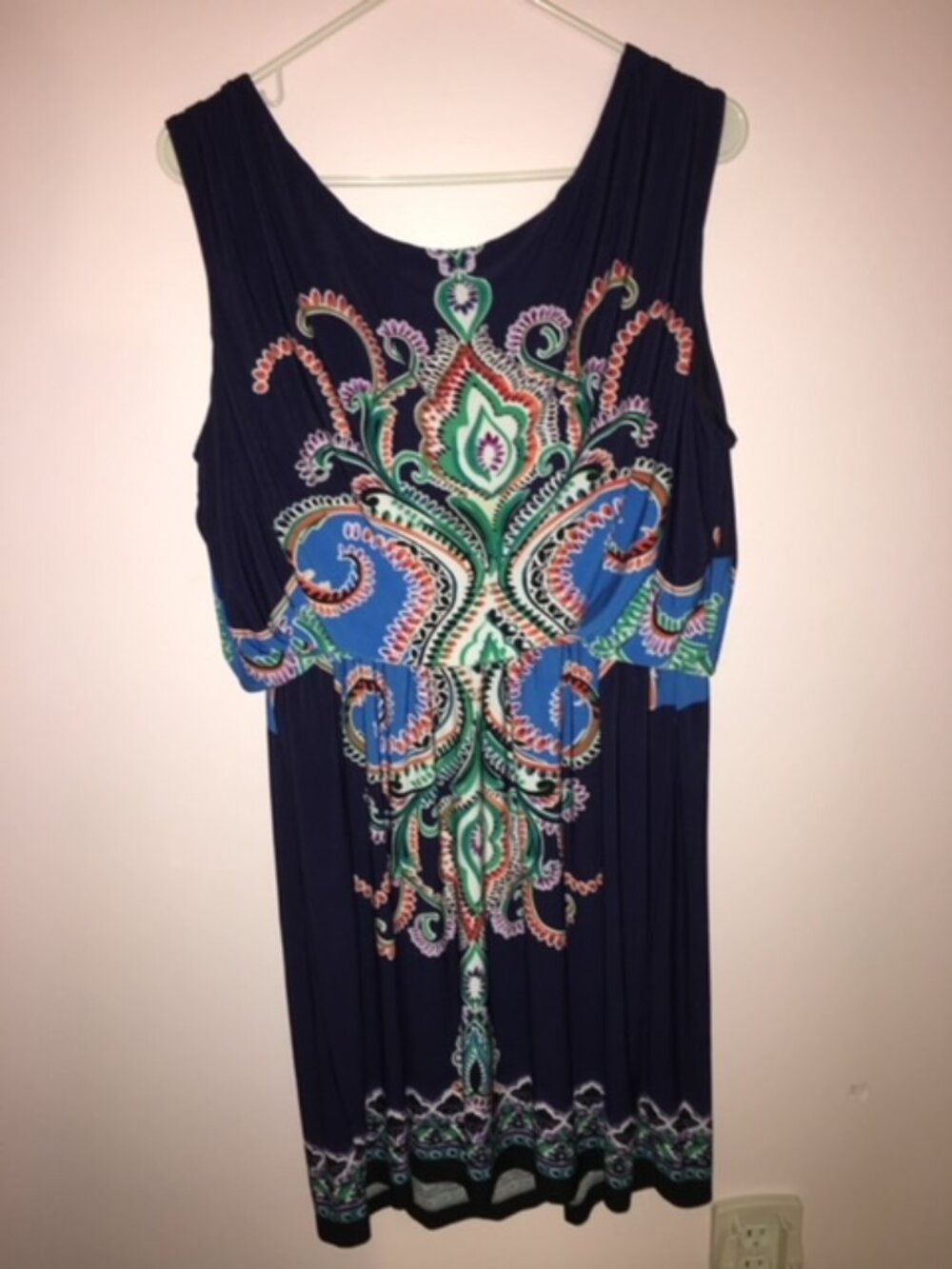 Navy Sleeveless Dress, Size 2x